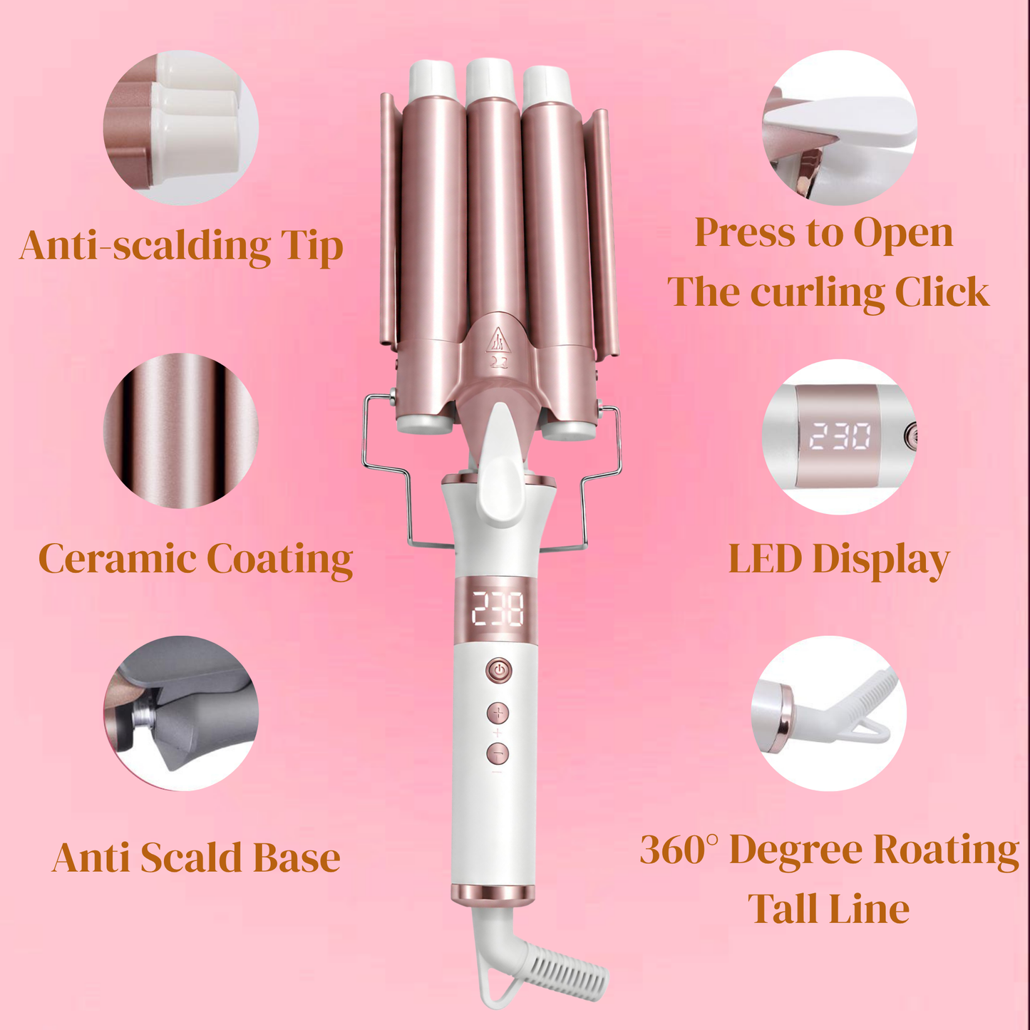 3 Barrel Waves Curling Iron