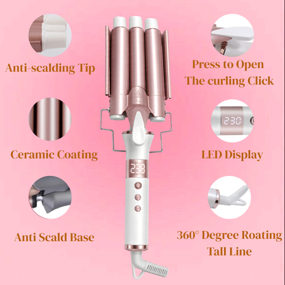 3 Barrel Waves Curling Iron